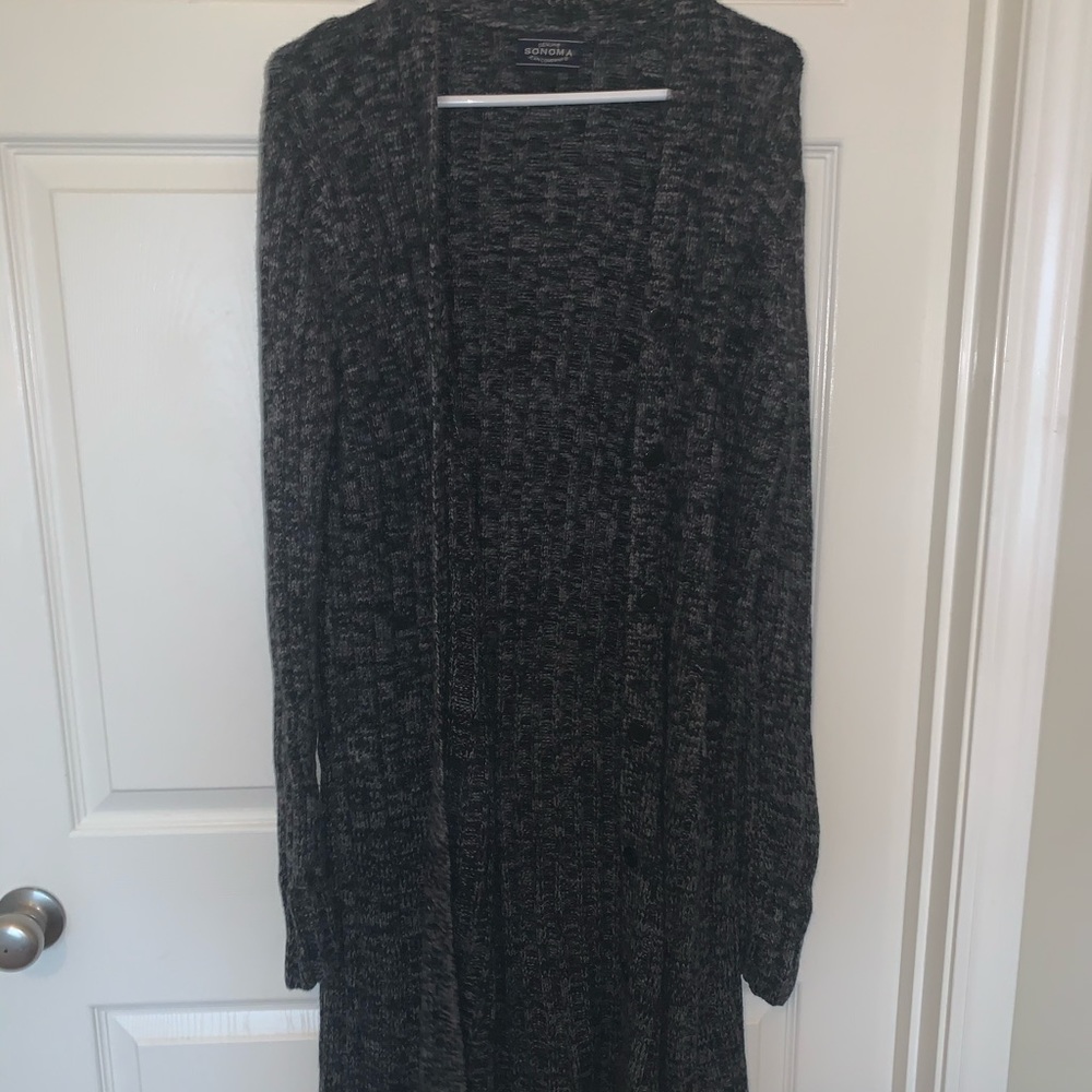 Long sweater cardigan